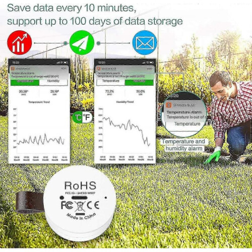 2025 newBluetooth Thermometer Hygrometer - Wireless Indoor Sensor with Data Export for iOS/Android 2