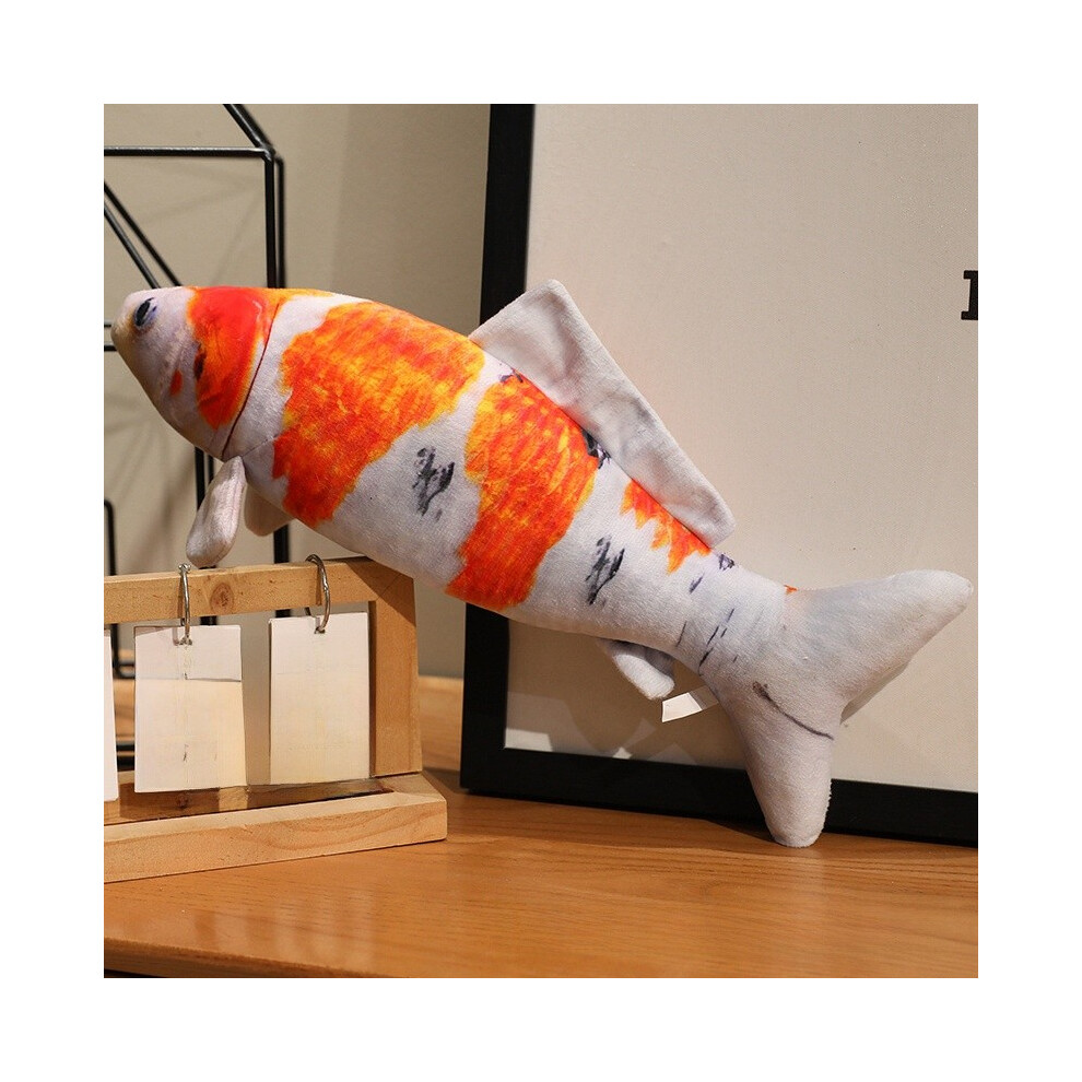 (Orange, 30cm) Large Koi Fish Decor Short Plush Toy Cover Fluffy Filling Living Bedside Room-image-OPC-PJGJGBS-NEW