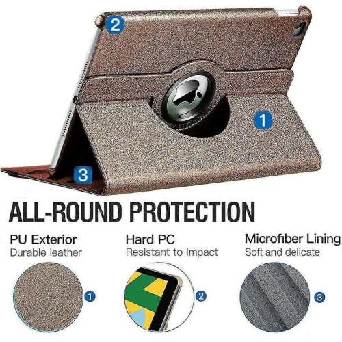 360 Rotating Protective Case for iPad 6th/5th Generation & Air 2 9.7-Inch Smart Cover 2