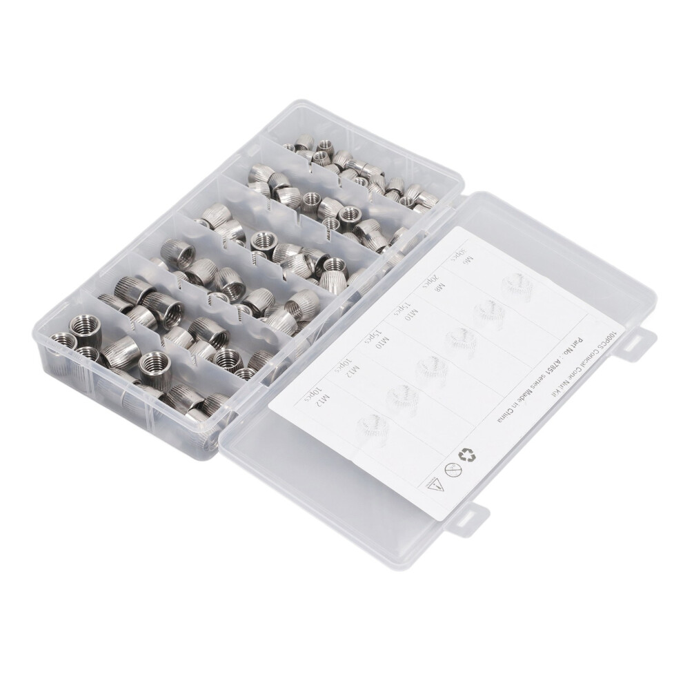Stainless Steel Conical Nut 6Mm 8Mm 10Mm 12Mm Knurled Implosion Cone Assortment 4691337782453