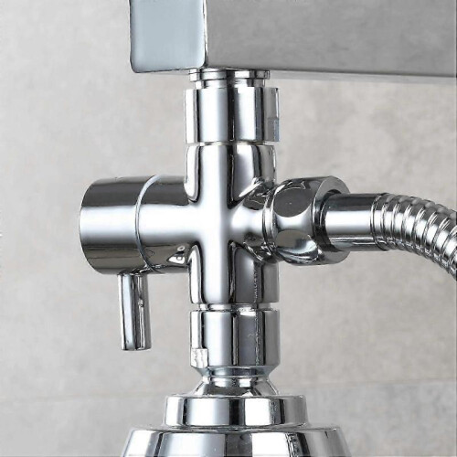 Solid Brass G1/2" 3-Way Shower Valve Hand Shower Universal Fitting Chrome Finish DSF007 Model 2
