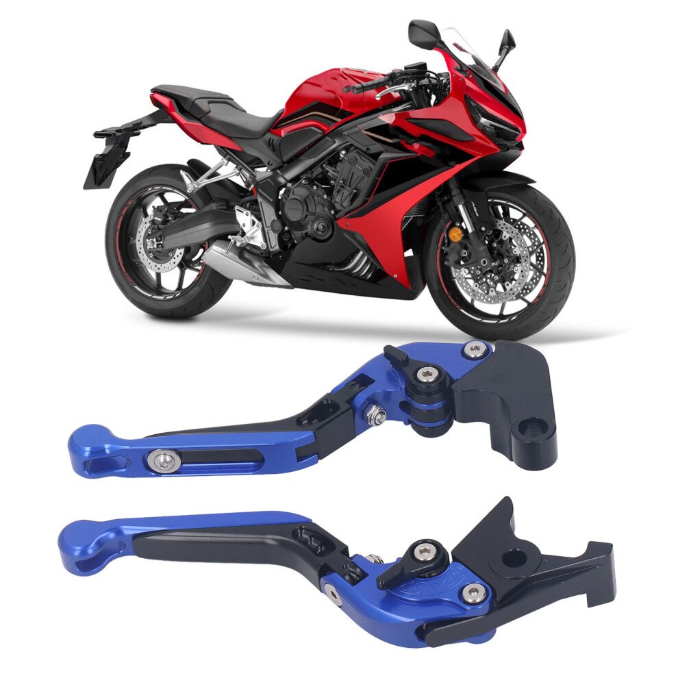 Adjustable Cnc Aluminum Motorcycle Clutch Lever For Cbr650f/Cb650f/R Blue 3681337784077