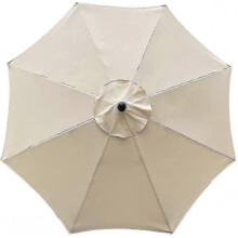 Mimigo 3M Parasol Replacement Fabric Cover (8 Ribs) - Waterproof UV-Resistant Beige Outdoor Umbrella Canopy