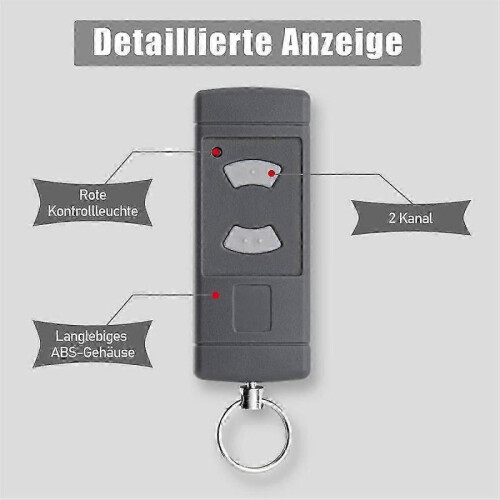 2-Pack Garage Door Remote Transmitter for HSE2-40/HS4-40/HSM4-40 - 40.685 MHz Frequency Replacement_DP 2