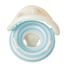 Baby Schwimmreifen Inflatable Toddler Swim Ring Lollipop With UV Canopy For Girls Blue Pool Sea