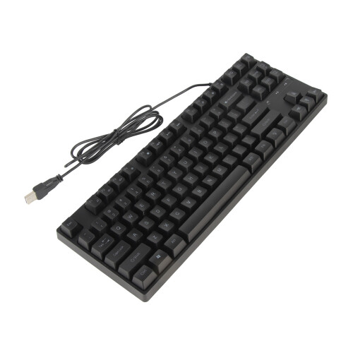 87 Keys Mechanical Gaming Keyboard, Backlit, Black, USB, Ergonomic