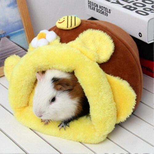 Winter Warm Hamster Bed - Cozy Small Animal Hut for Mice/Rabbits with Nesting Material 1
