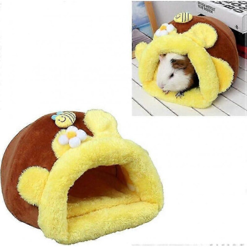 Winter Warm Hamster Bed - Cozy Small Animal Hut for Mice/Rabbits with Nesting Material