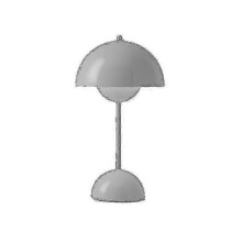 (Light Grey)Nordic Rechargeable Flower Table Lamp Bedside Desk Lamp Mushroom Bedroom Table Decoration Night Table Lamp Night Lights_m24