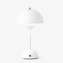 (White)Nordic Rechargeable Flower Table Lamp Bedside Desk Lamp Mushroom Bedroom Table Decoration Night Table Lamp Night Lights_m24