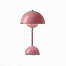 (Pink) Nordic Rechargeable Flower Table Lamp Bedside Desk Lamp Mushroom Bedroom Table Decoration Night Table Lamp Night Lights_m24