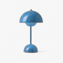 (Light Blue) Nordic Rechargeable Flower Table Lamp Bedside Desk Lamp Mushroom Bedroom Table Decoration Night Table Lamp Night Lights_m24