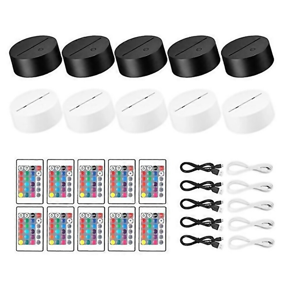 For 10 Pack 3d Night Led Lamp Base Remote Control Usb Cable For Acrylic-image-OPC-PJGJT7F-NEW