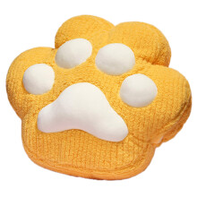 Dual-Use Cat Paws Blanket Foldable 2-In-1 Quilt Pillow For Car Interior Cushion Office Nap Artifact Yellow A