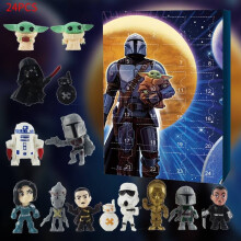 (YodaA,27.5cm/10.83in)24 Teile Star Wars Yoda Weihnachten Adventskalender Countdown Figuren Spielzeug Kind Geschenk