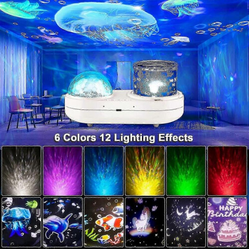 for HeyTea Ocean Wave Projector - 360 Rotating Galaxy Night Light with 6 Color Modes 1