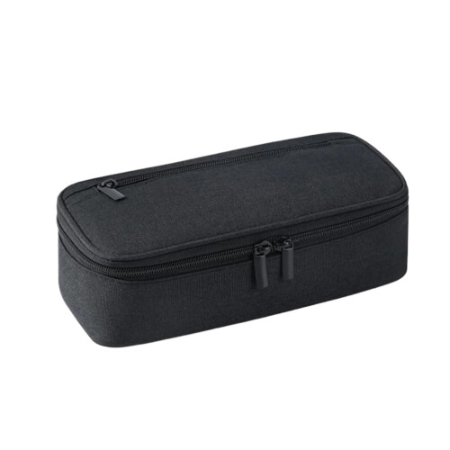 Pencil Case 2-Pack Large Capacity School Stationery Pouch Black Solid Color For Schools