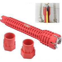8-in-1 Basin Faucet Wrench Tool with Multi-Functional Heads for Plumbing Repairs & Installations