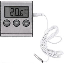 Digital Fridge Freezer Thermometer with High/Low Temperature Warning Alarm - Refrigerator/Freezer Monitoring Device