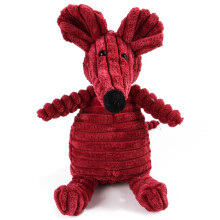 (Mouse)Corduroy Dog Toys For Small Large Dogs Animal Shape Plush Pet Squeaky Puppy