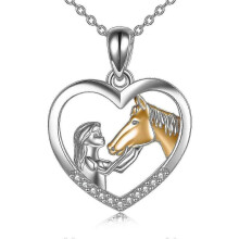 Sterling Silver Horse Necklace for Girls/Women - Equestrian Jewelry Gift for Birthdays/Anniversaries