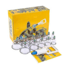 12-Piece Transparent Cupping Therapy Set - Silicone Vacuum Cups for Muscle Recovery & Detox