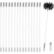 Chimney Flue Cleaning Kit - Flexible Duct Brush Set for Fireplace/Vent Pipe Maintenance