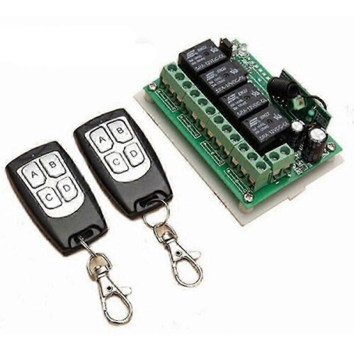 2025 new12V 4CH RF Wireless Remote Control - Relay Switch Receiver for Automation 1