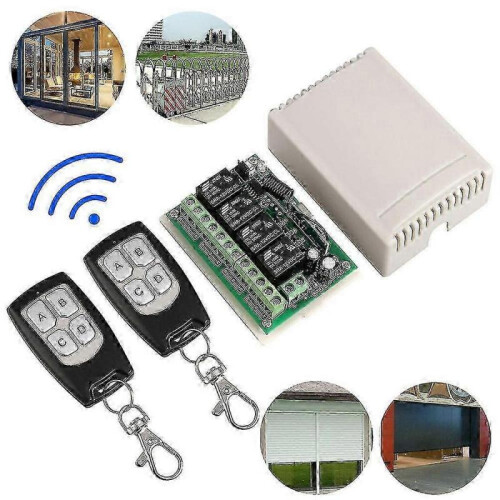 2025 new12V 4CH RF Wireless Remote Control - Relay Switch Receiver for Automation