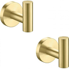 Stainless Steel Bathroom Towel Hook - SUS 304 Round Coat Hanger for Doors/Cabinets