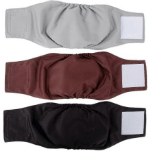 3-Pack Washable Male Dog Belly Bands - Reusable Diapers with Strong Absorption & Leakproof Design