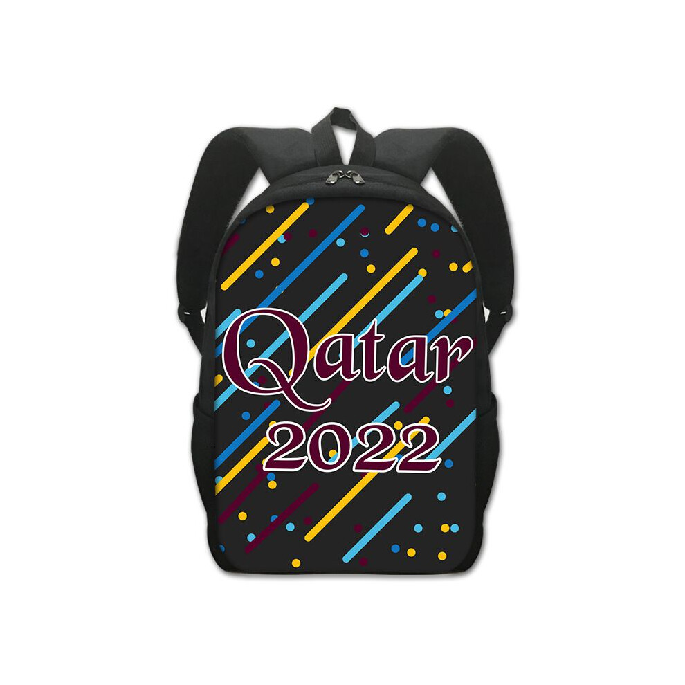 (Yellowblue)Zaino Qatar Calcio Ragazzo Pallone Calcio Scuola Libro Borsa Bambini Viaggio Laptop