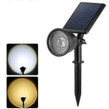 (warm light)Solar Spot Lights Outdoor, Solar Powered Garden Lights Landscape Spotlights For Yard Pathway Lawn Tree Pool Area White(d-4-d0)_m24
