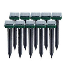 10 Pack Outdoor Solar Ultrasonic Vibration Pest Repeller Snake Repeller_m24