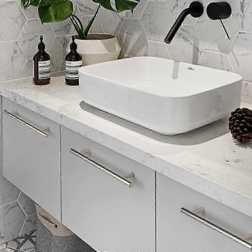 12mm Brushed Nickel Stainless Steel Cabinet Door Handle & Drawer Pulls for Cupboard Knobs - Durable Surface Finish 2