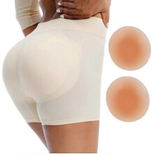 (Oval Skin 300G)1 Pair Silicone Butt Enhancer Pads - Removable Push-Up Inserts for Women's Underwear & Shapewear_DP