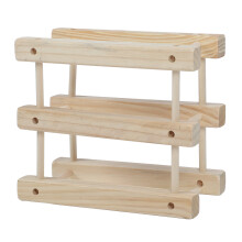 Holz-Weinregal, stapelbar, modulares Weinregal, Weinhalter, freistehend, für Küche, Bar, Theke, 6 Flaschen