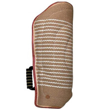Dog Bite Sleeve - Protective Training Arm Guard With Soft Jute Cover, Handcrafted With Carry Handle For Dog Training