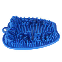 Blauer Silikon-Dusch-Fußschrubber - Antirutsch-Becher