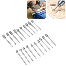 20PCS Stone Carving Set 3mm Shank Emery Rotary Grinding Bits for Glass Marble