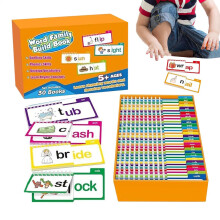 Word Family Flashcards - Rhyming Activity Cards, Word Family Book, Sight Reading for Early Childhood - Durable Cards