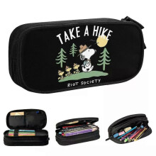 BD181-Peanuts Snoopy Take A Hike Pencil Cases Pencilcases Pen Girl Boy Large Storage Pencil Bags School Supplies Zipper Accessories