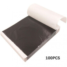 (Black) 100 Sheets Imitation Gold Foil Paper Decorative Gold Foil Sheets for Bronzing
