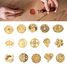 Verschließen Sie Ihre Geschenke und Einladungen mit dem 15-teiligen Wachssiegel-Stempel-Set in kreativen Formen