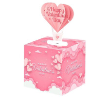 Valentine's Day Money Box for Cash Pull Money Box for Cash Gift with Greeting Card Valentine Surprise Money Roll Gift Box DIY Money Box Toy Playsets