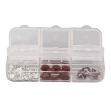 Dunkelrote Schmetterlings-Nagel-Charms Glitzernde 3D-Blume Tragbare Nagel-Charms mit 6
