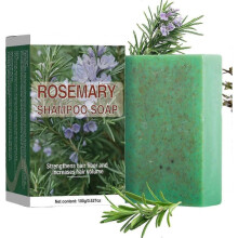 (1Pcs)Rosemary Hair Shampoo Bar, Organic Rosemary Solid Shampoo Bar for Hair Growth, Refreshing and Hydrating, Deep Cleansing for Scalp