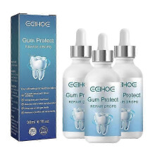 3Pcs 30ML Quickly Gum Repair Serum Drops Relief Periodontal Protect Gum Repair Drops Whitening Teeth Toothpaste