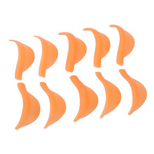 Wimpern-Perm-Stäbe 5 Paare Wiederverwendbares Weiches Orangenes Silikon für Lash Lift Make-up