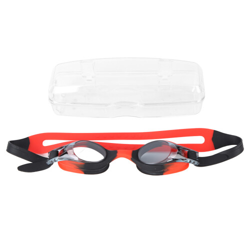 Kinderschwimmbrille - Rot/Schwarz klare Sicht 1